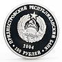 Transnistria 100 rubles Local Fauna series Adult Roe and Child Roe coin 2004