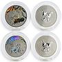 Cameroon set of 12 coins Zodiac Signs hologram silver coins 2010