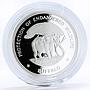 Equatorial Guinea 7000 francos Endangered Nature series Buffalo silver coin 1993