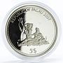 Palau 5 dollars Marine Life Protection series Surgeon Fish silver coin 2007