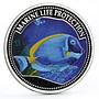 Palau 5 dollars Marine Life Protection series Surgeon Fish silver coin 2007