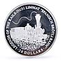 Liberia 20 dollars Railways Railroads Trains D1 31 Limmat proof silver coin 2003