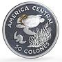 Costa Rica 50 colones Conservation Wildlife Turtle Fauna proof silver coin 1974