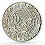 Mexico Olympic Games Aztec Calendar Discobolus Austria Mint silver medal 1968