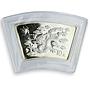 China 10 yuan Lunar Calendar Year of the Dragon Fan Shape proof silver coin 2000