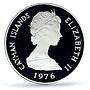 Cayman Islands 50 dollars England Queens Politics PR70 PCGS silver coin 1976