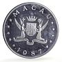 China Macau 100 patacas Lunar Calendar Year of the Rabbit proof silver coin 1987