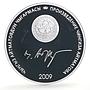 Kyrgyzstan 10 som Chingiz Aitmatov Mother Field Train proof silver coin 2009