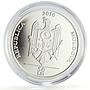 Moldova 50 lei Football Soccer Centennial Sports proof silver coin 2010