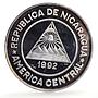 Nicaragua 250 cordobas Barcelona Olympics Royal Visit proof silver coin 1992