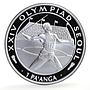 Tonga 1 paanga Seoul Olympic Games Javelin Thrower proof silver coin 1988