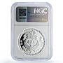 Egypt 5 pounds God Seth Ancient Treasures History PF69 NGC silver coin 1994