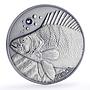 Andorra 10 diners Perch Fish Wildlife Conservation Fauna Matte silver coin 2014