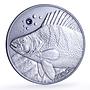 Andorra 10 diners Perch Fish Wildlife Conservation Fauna Matte silver coin 2014