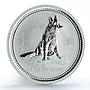 Australia 1 dollar Year of Dog Lunar Calendar Series I silver coin 2006
