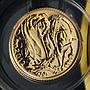 Britain Half Sovereign George spearing dragon head gold coin in blister 2012