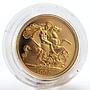 Britain 1 Sovereign George slaying dragon Gratia Elizabeth II gold coin 1990