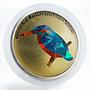 Congo 5 francs Kingfisher Bird colored copper-nickel coin 2004