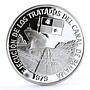 Panama 10 balboas Canal Treaty Ship proof silver coin 1979