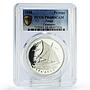 Tonga 1 paanga Seafaring Catamaran Boat Ship Clipper PR68 PCGS silver coin 1998