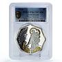 Cook Islands 5 dollars Saint Anthony Antonio Gilt PR67 PCGS silver coin 2010