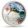 Niue 1 dollar Lunar Calendar Year of the Rat Mouse River silver coin 2008