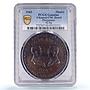 Philippines Japanese Occupation Jose Laurel Politics UNC PCGS bronze medal 1943