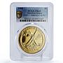 American Samoa 1 dollar America Cup Yachting Ship RE PR69 PCGS bronze coin 1988