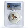 Mongolia 500 togrog Conservation Wildlife Eagle Fauna PR68 PCGS silver coin 1996