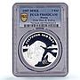 Russia 3 roubles Protect Our World Polar Bear Walrus PR68 PCGS silver coin 1997