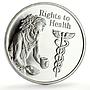 Zambia 500 kwacha Human Rights Health Healthcare Politics proof silver coin 1994