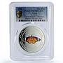 Oman 1 rial Environment Collection Butterfly Fauna PR70 PCGS silver coin 2002